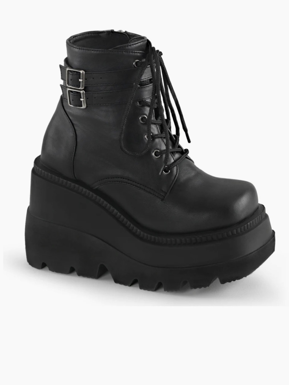 Demonia Shaker 52 - black vegan leather